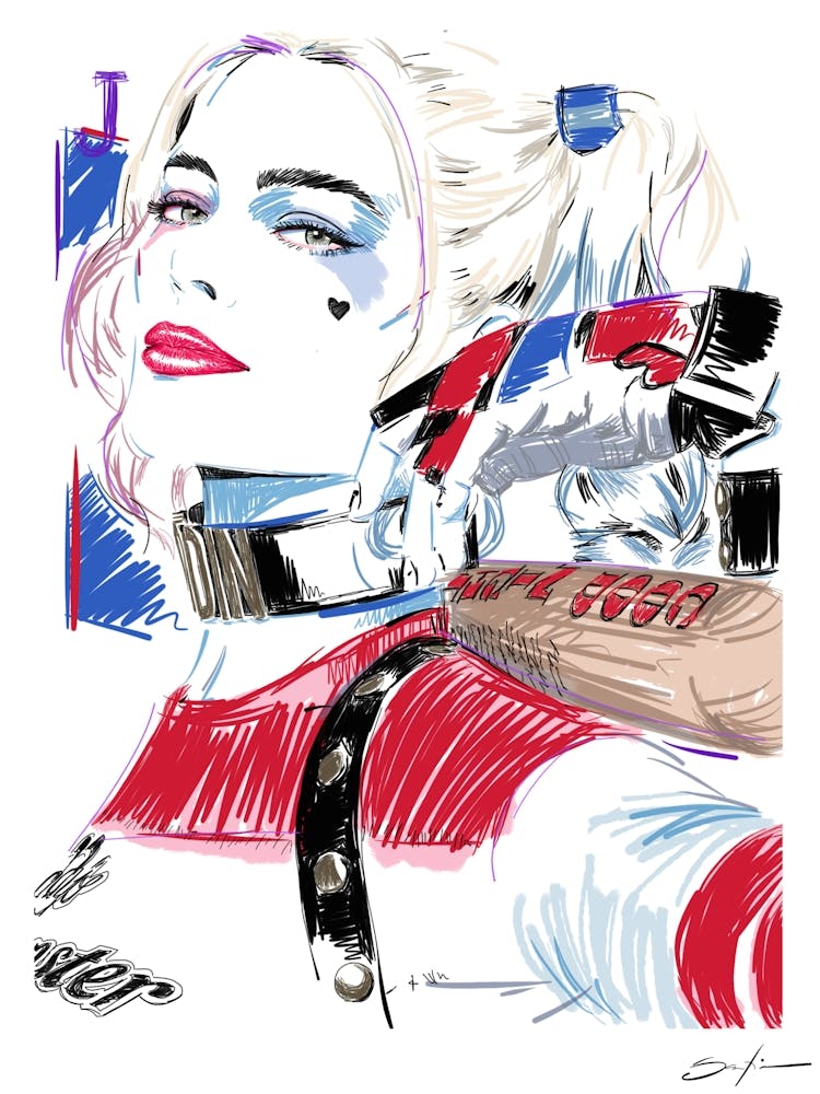 Harley Quinn - Retro 80s Style