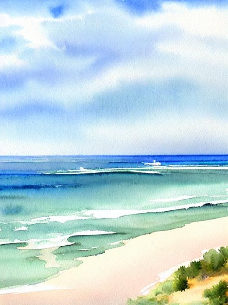 Yallingup Beach, Australia Watercolour