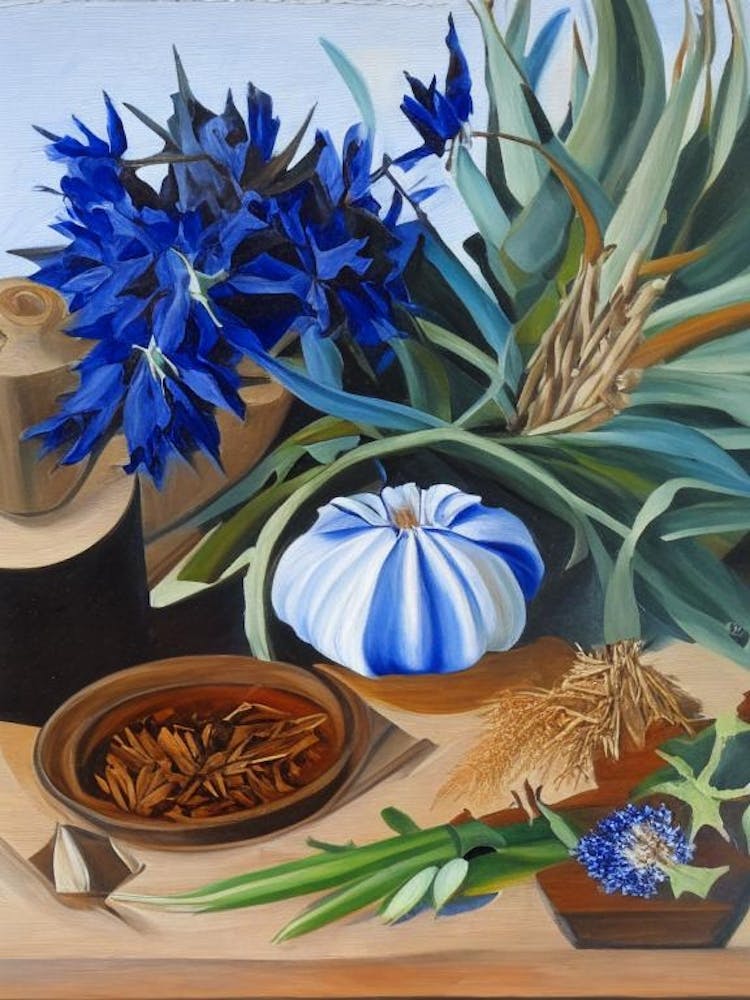 Chicory Root Spices And Herbs Oil Painting