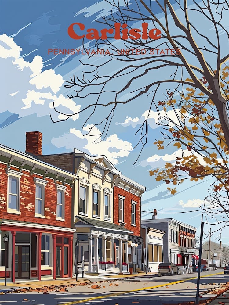 Carlisle Pennsylvania Illustration de Voyage de Ville
