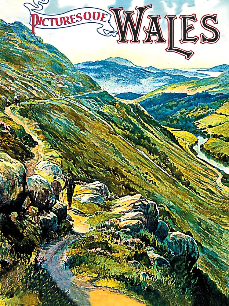 Wales, Beautiful Landscape, Travel Poster