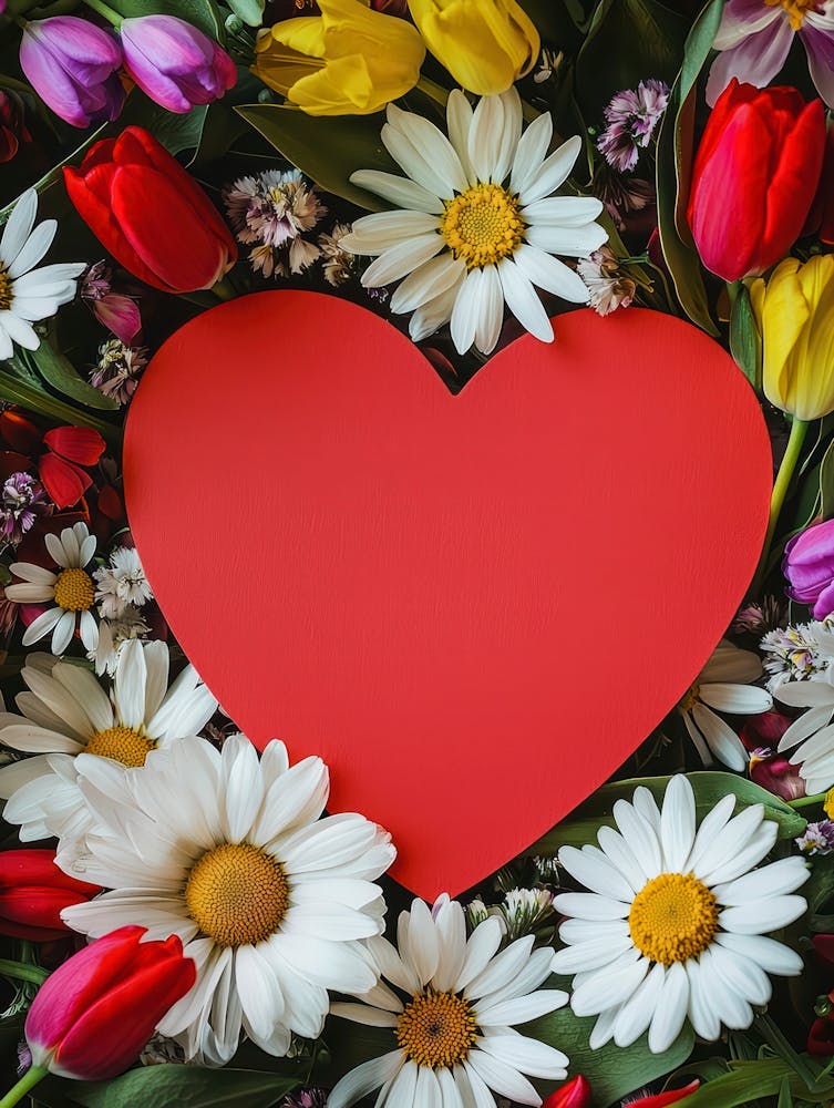 Heart With Flowers 16