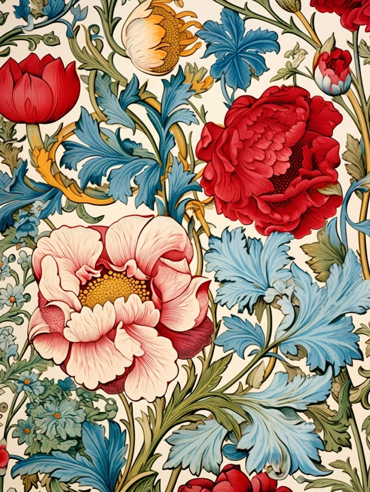 Victorian Floral Wallpaper