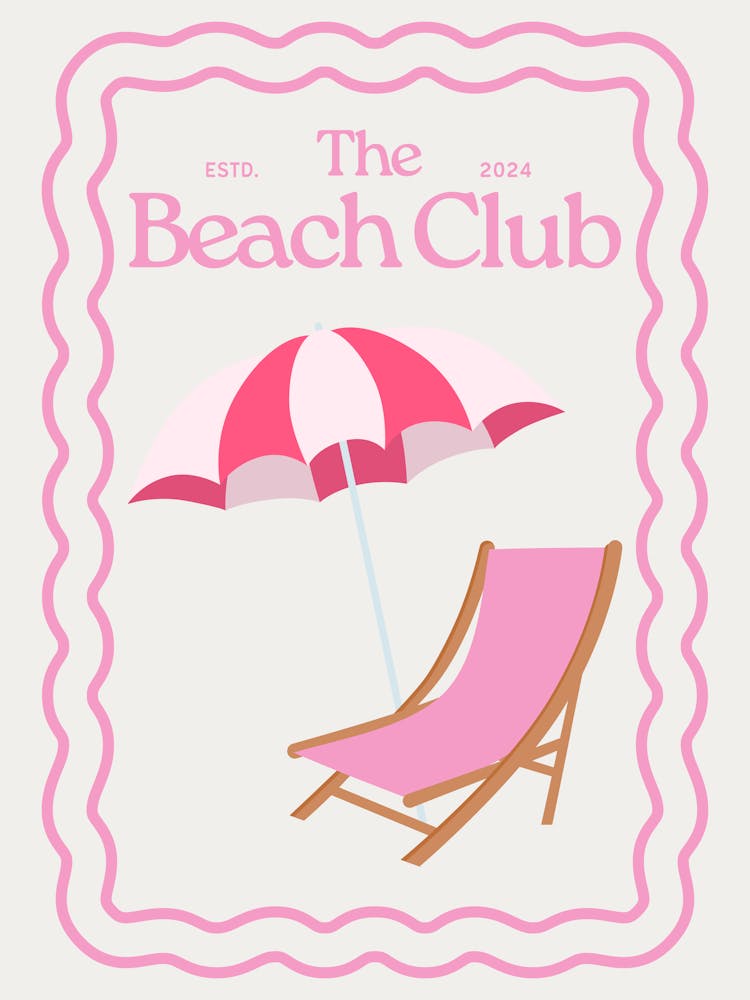 The Beach Club | Trendy Preppy Aesthetic Coastal Tropical