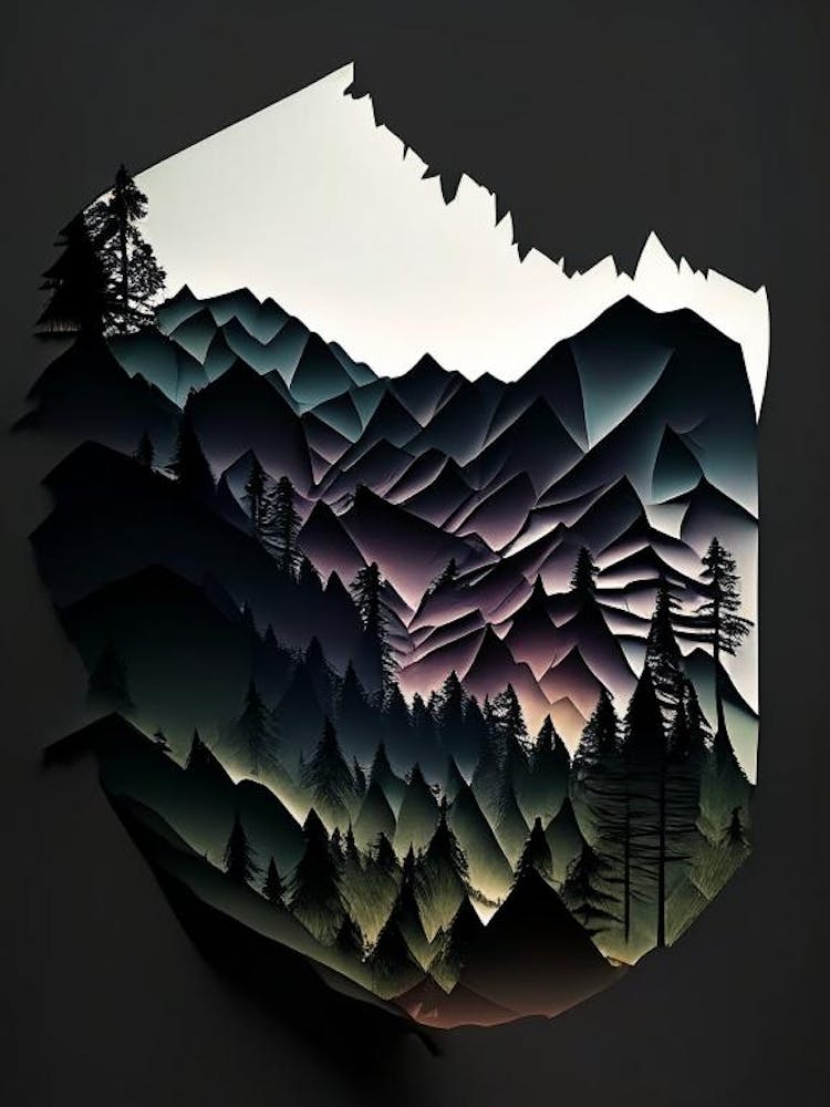 Great Smoky Mountains National Park United States Of America Cut Out Paper