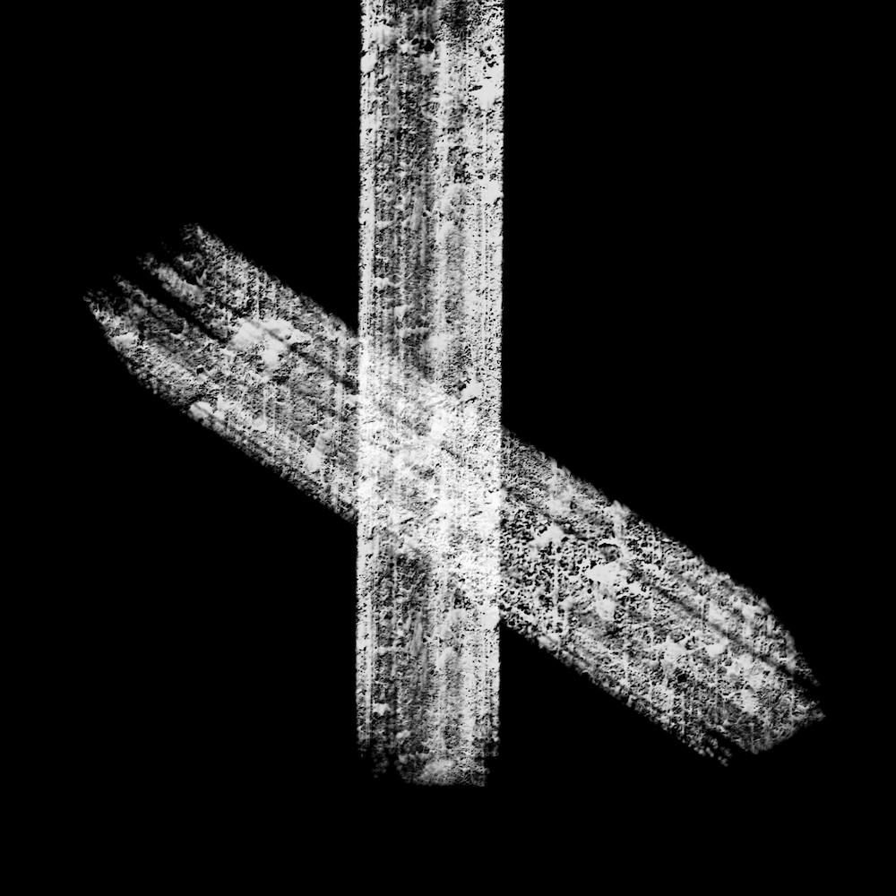 Minimal Black and White Abstract Painting vol. 9