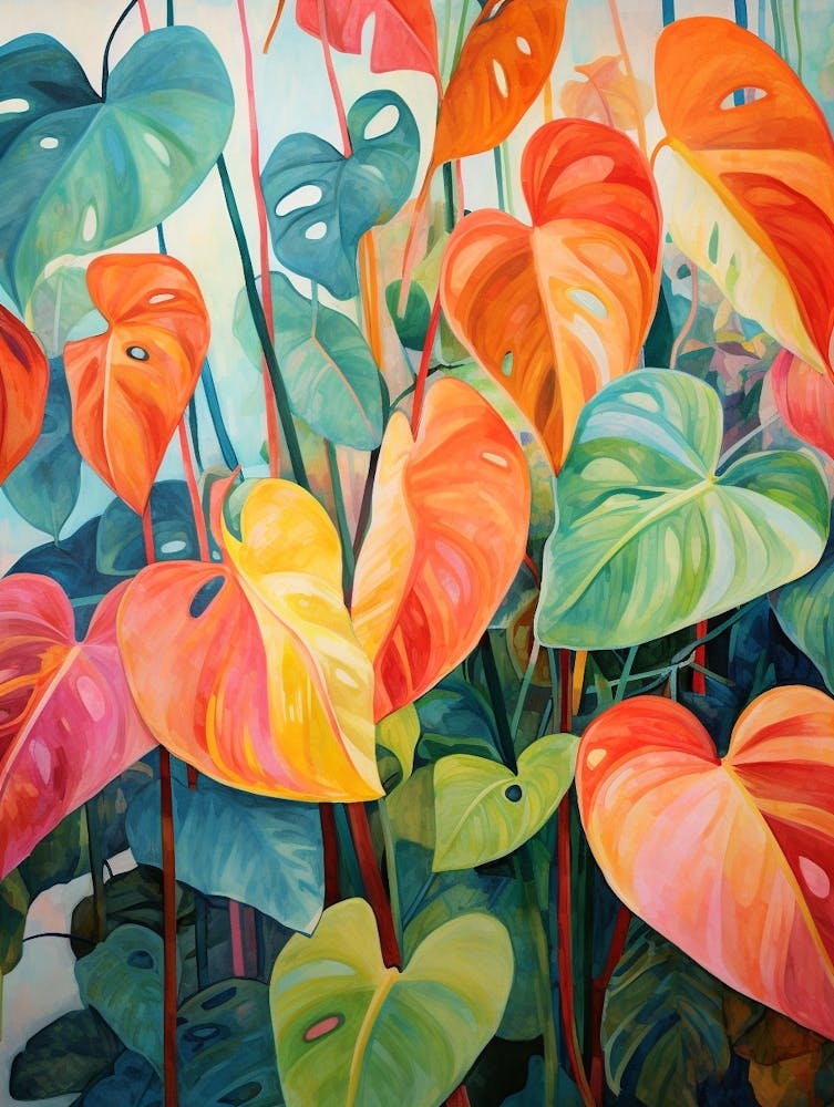 Tropische Pflanzenmalerei Efeutute 2 Art Print by Botanic Studio – Fy!