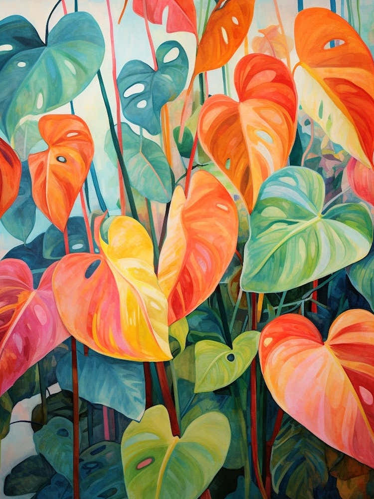 Tropische Pflanzenmalerei Efeutute 2 Art Print by Botanic Studio – Fy!
