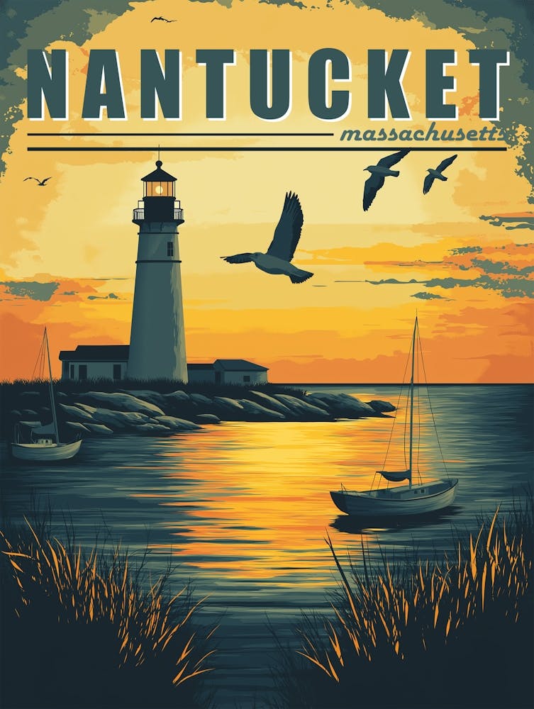 Travel Poster For Nantucket Small2