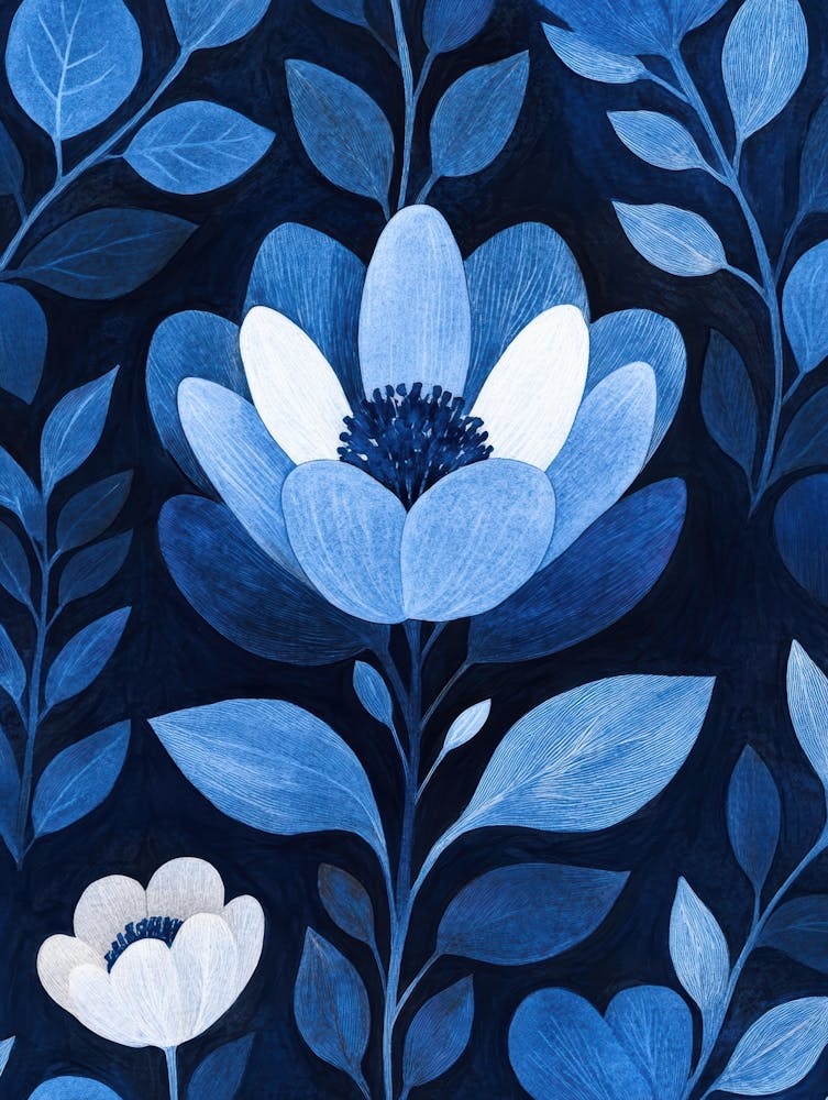 Blue Flowers 100