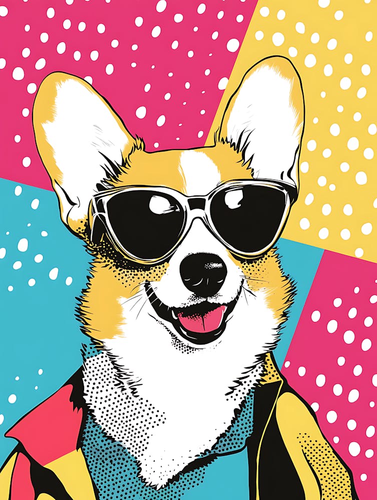 Super Cool Corgi Illustration Pop 18