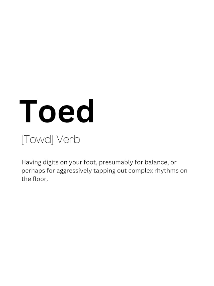 Toed Definition Meaning