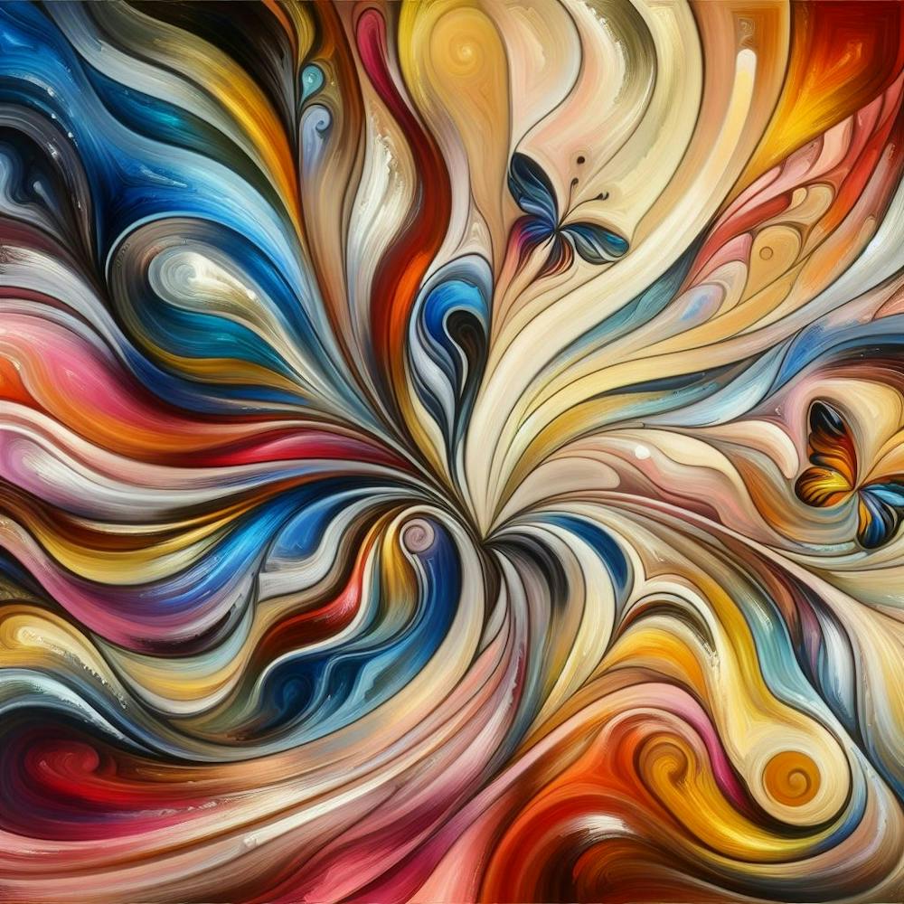 Abstract Butterfly Art