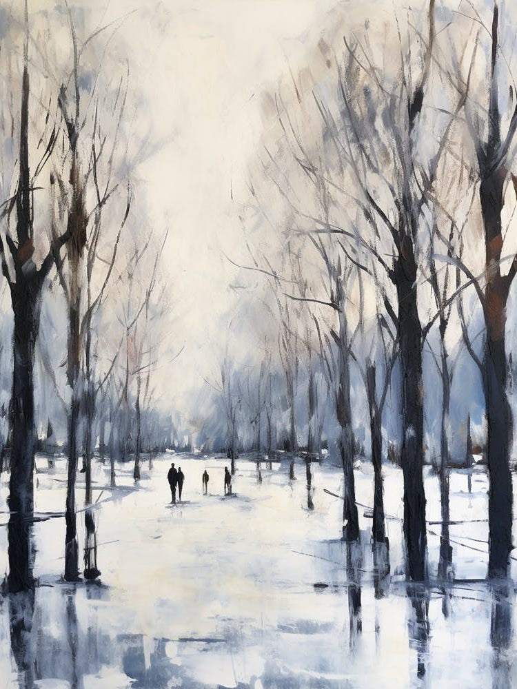 Winter City Park Painting Hyde Park London 2