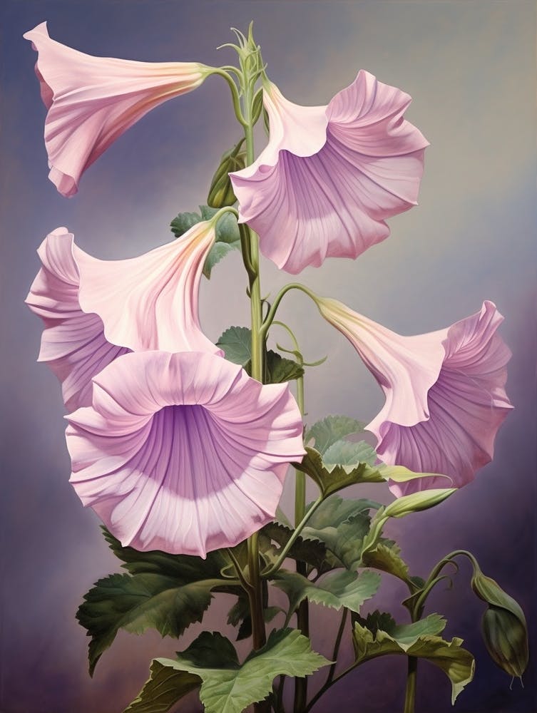 Floral Illustration Canterbury Bells