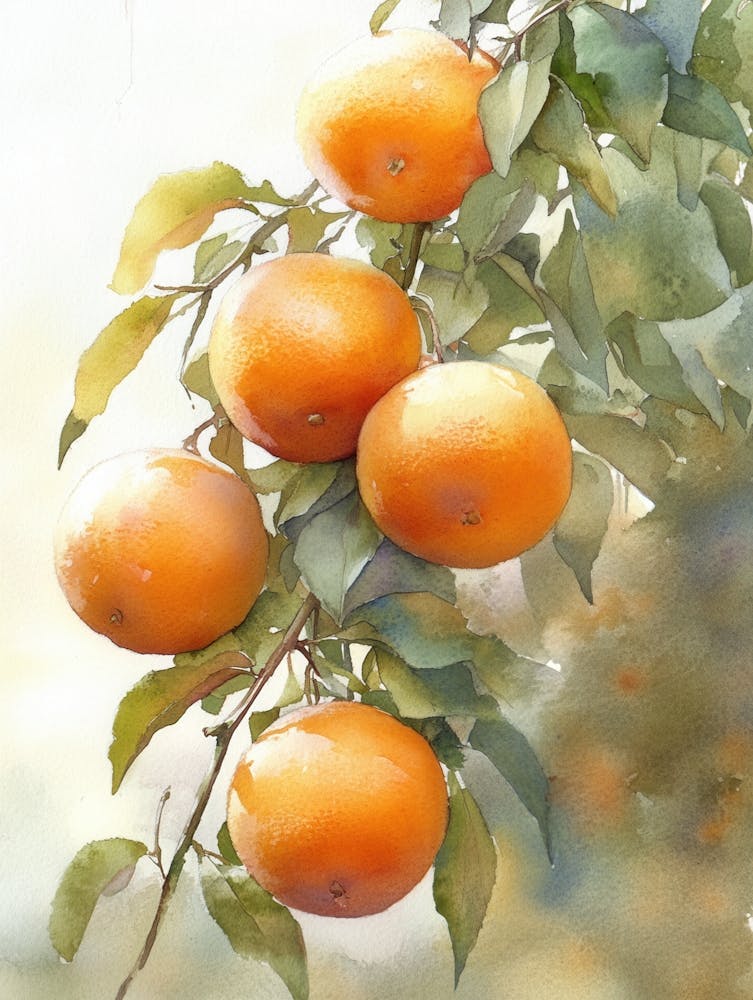 Oranges On The Tree