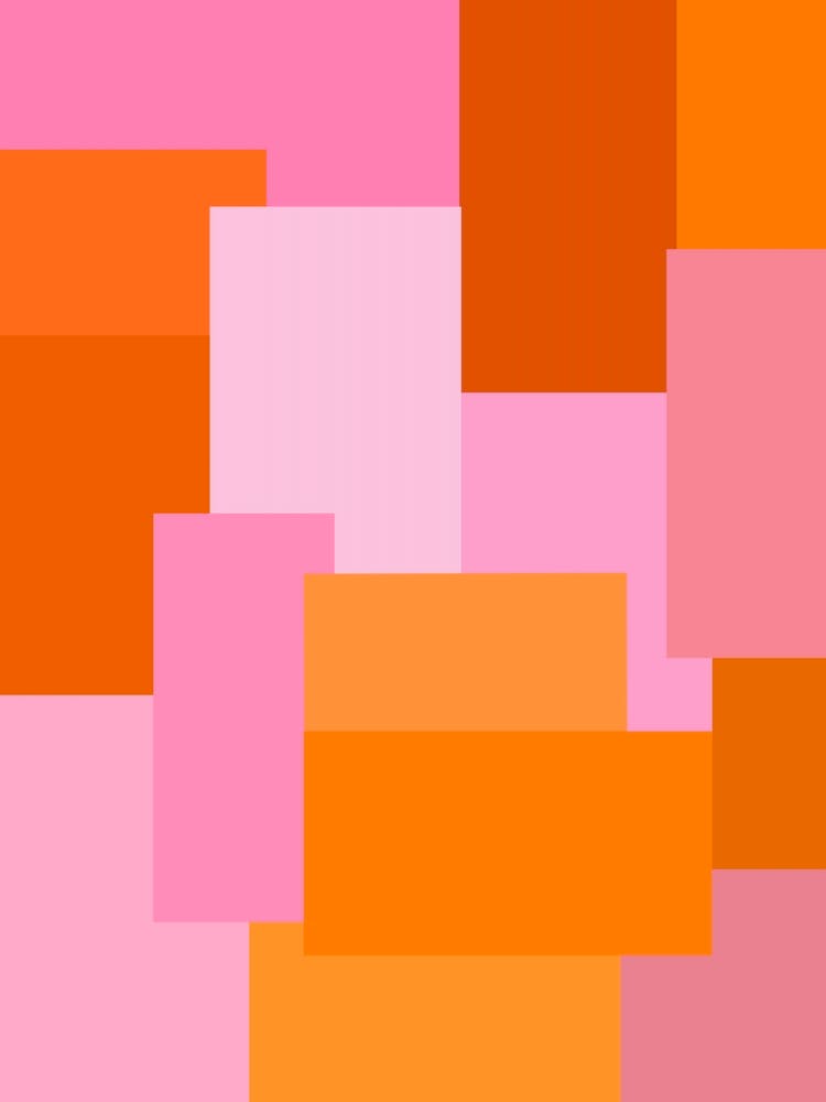 Abstract Pink And Orange Geometric