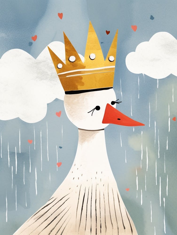 Little Goose 1 Wearing A Crown