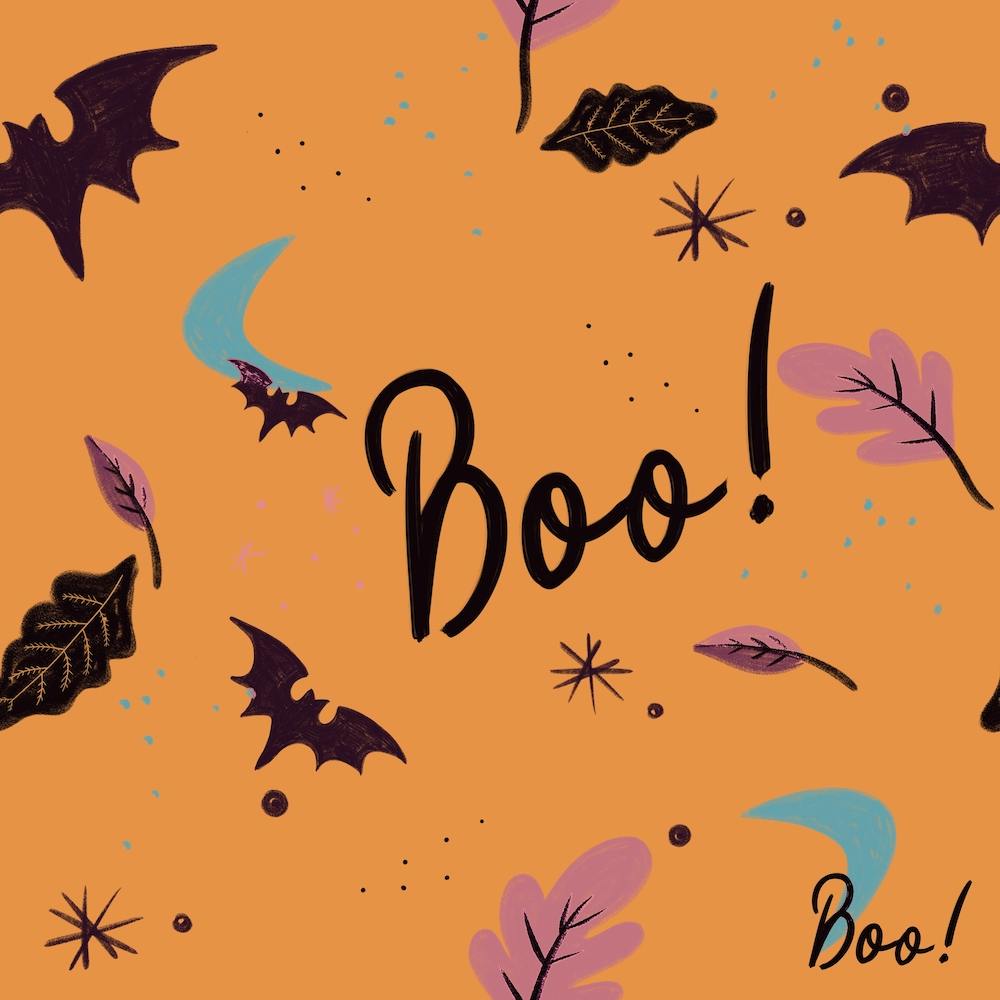 Vintage Orange Batty Boo