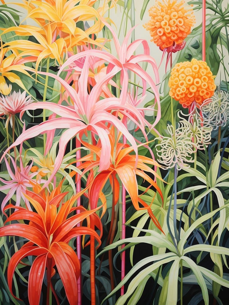 Tropical Plant Painting Spider Plant 4