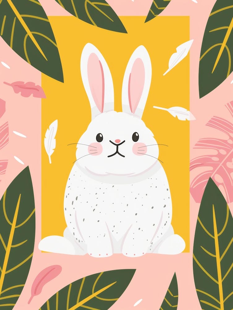 Bunny With Leaves