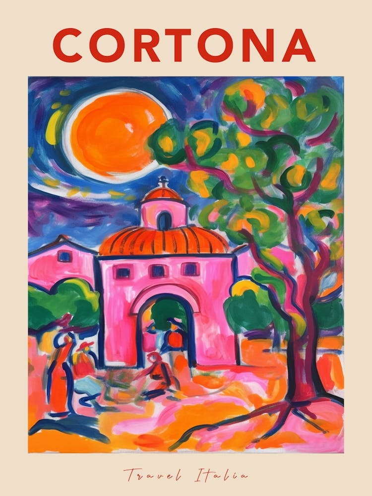Cortona Italia Affiche de Voyage