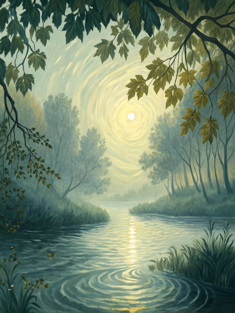 Sunset By The River