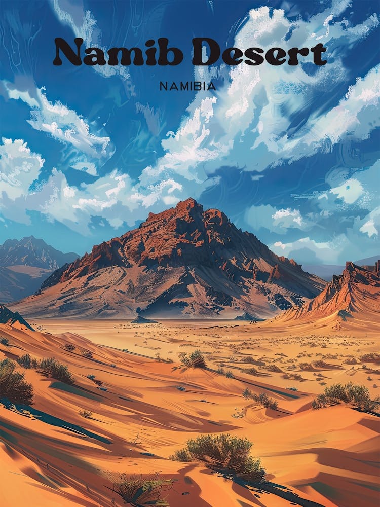 Namib Desert Namibia Digital Travel Art