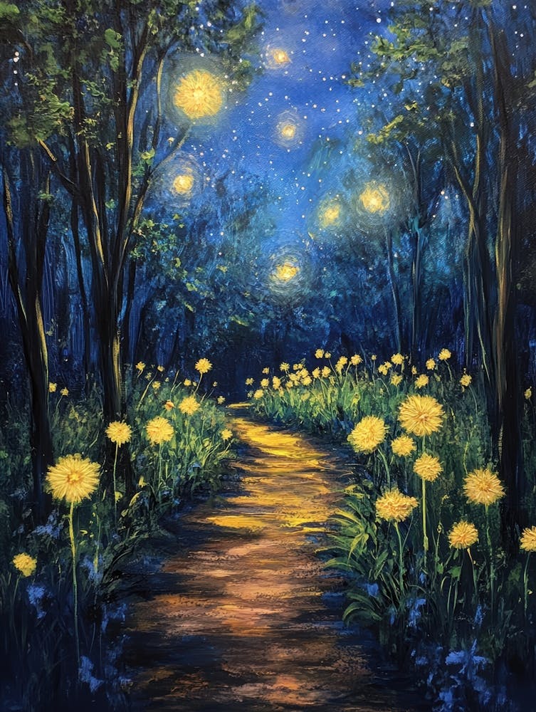 Dandelions At Night 6