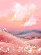 Gorgeous Serene Hill Pink Landscape 3