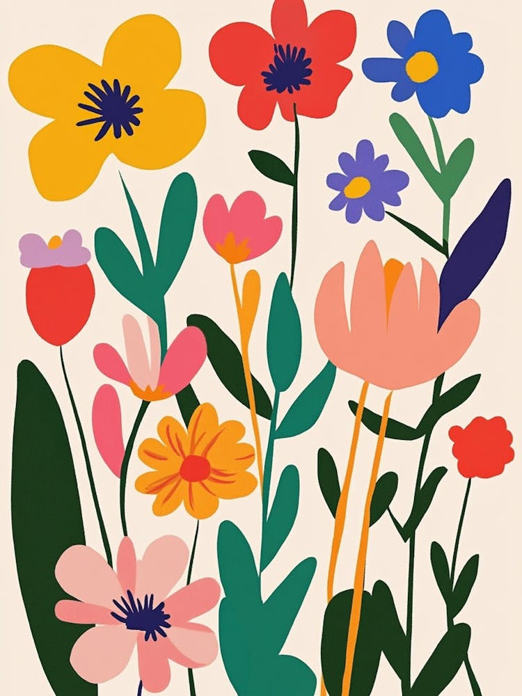 Flowers On A White Background 11