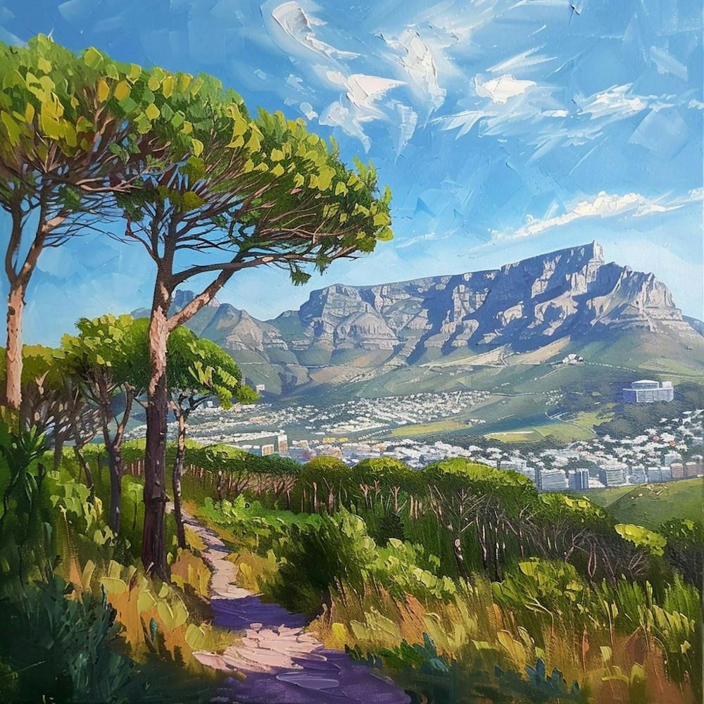A Table Mountain In Cape Town Oil Painting Illus 1720033937 3