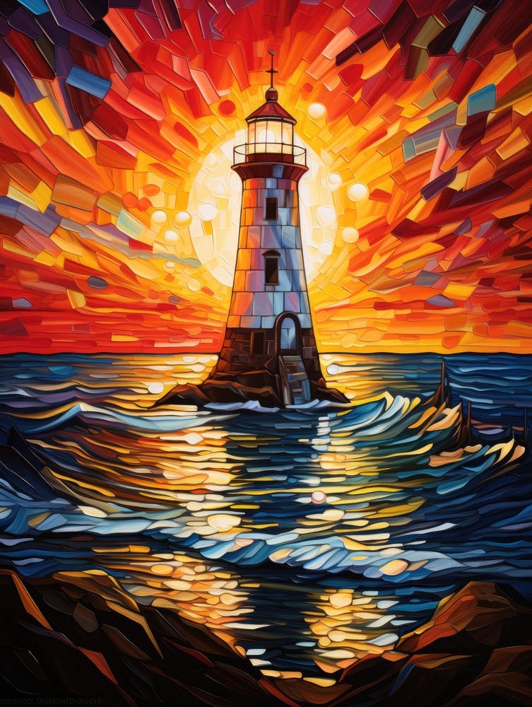 Lighthouse At Sunset 5