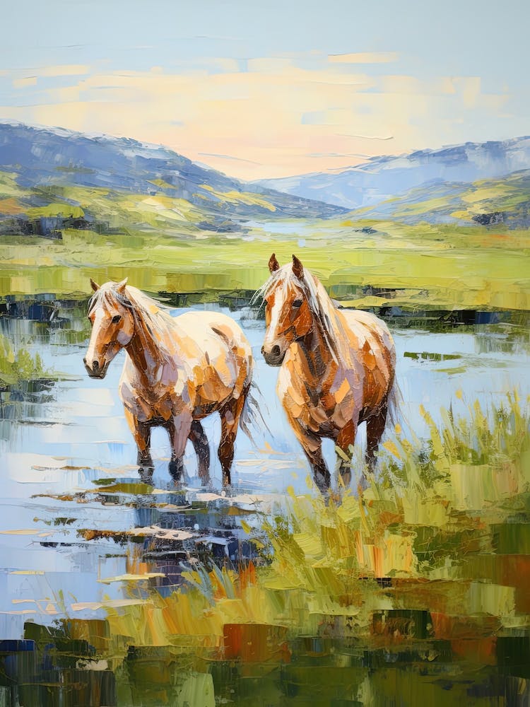 Horses Painting In County Kerry, Ireland 4