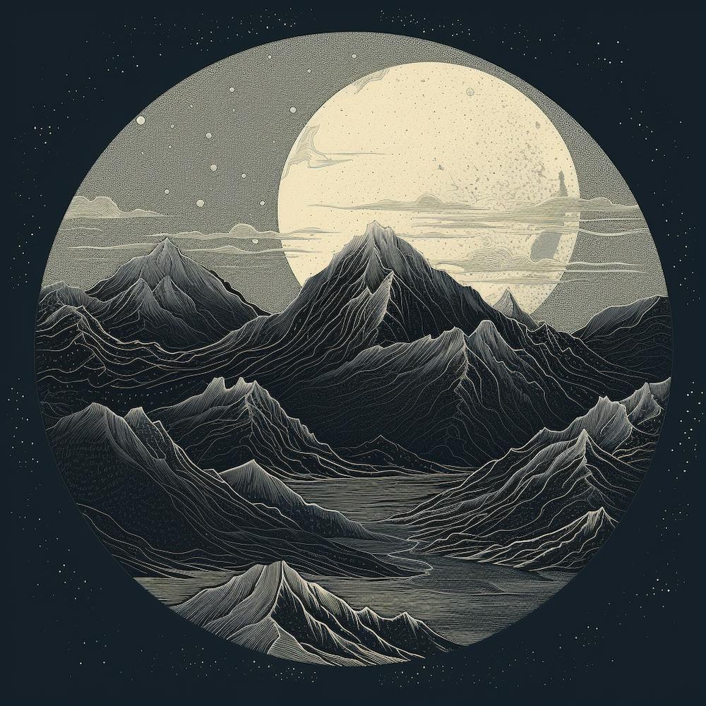 Lunar Peaks: Nocturnal Majesty