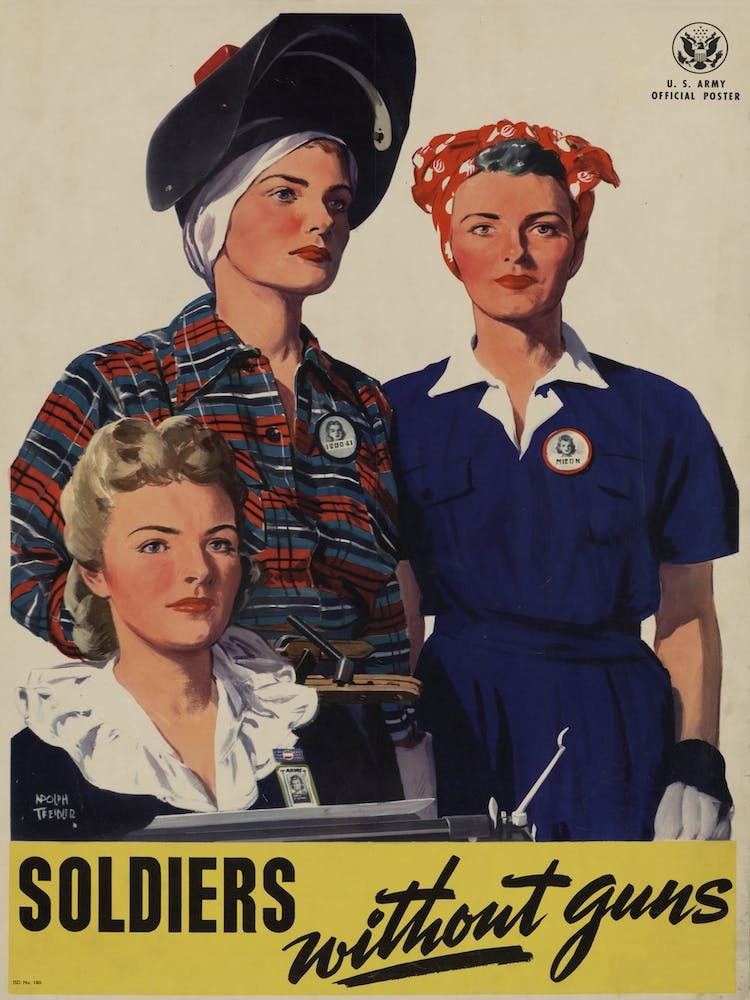 Soldiers Without Guns Vintage Poster