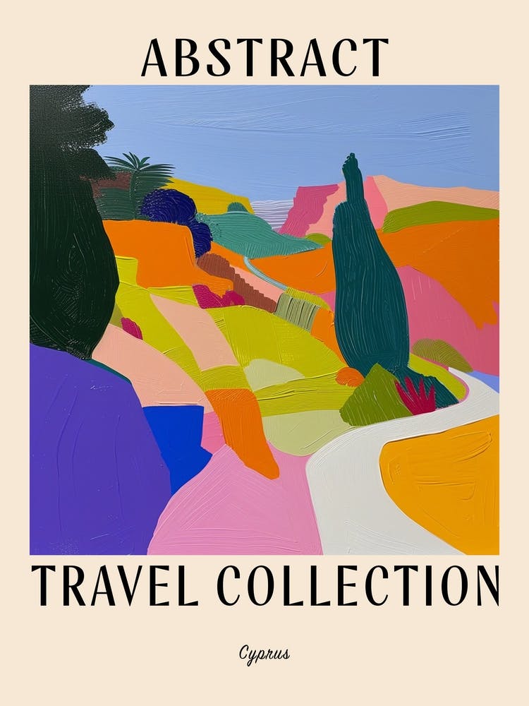 Abstract Travel Collection Poster Cyprus 3