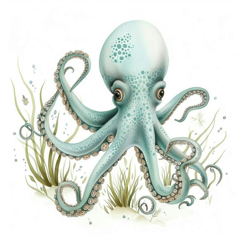 Surprised Storybook Style Octopus 2