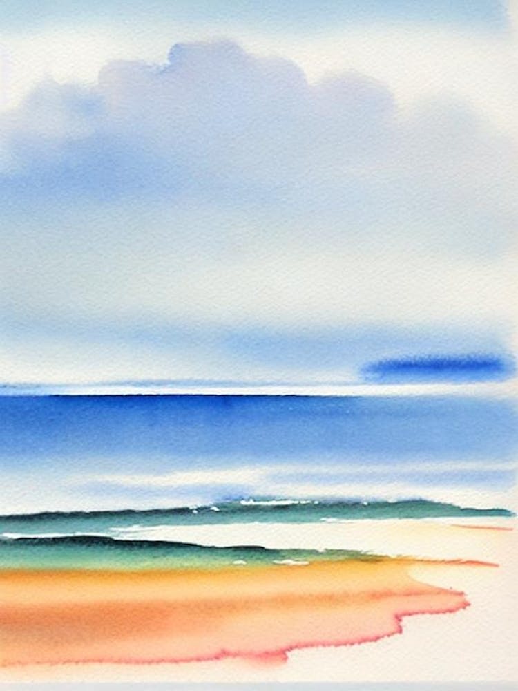 Bells Beach, Australia Watercolour