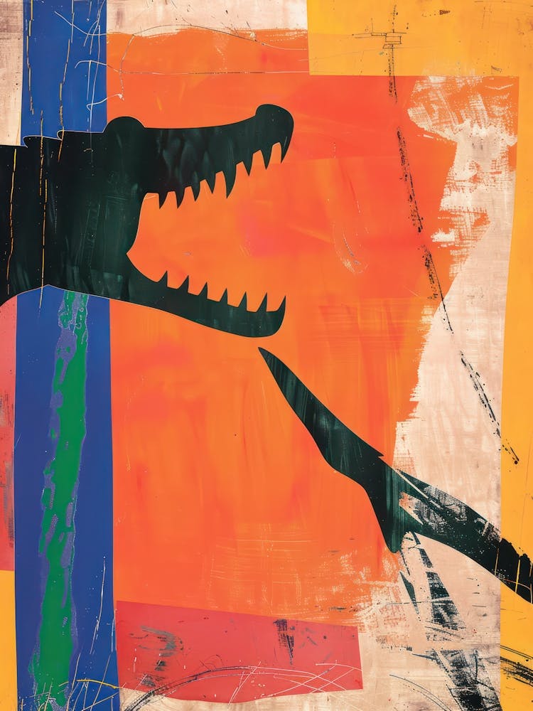 Crocodile 3 Cut Out Collage