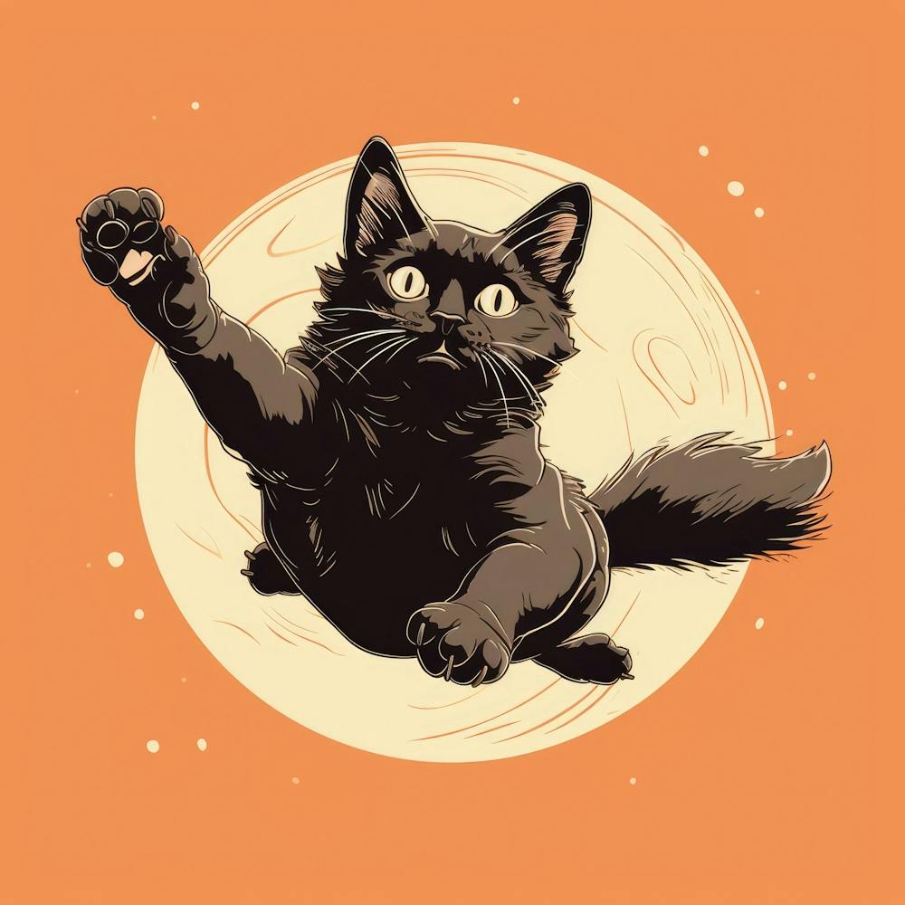 Chat Noir Volant 1