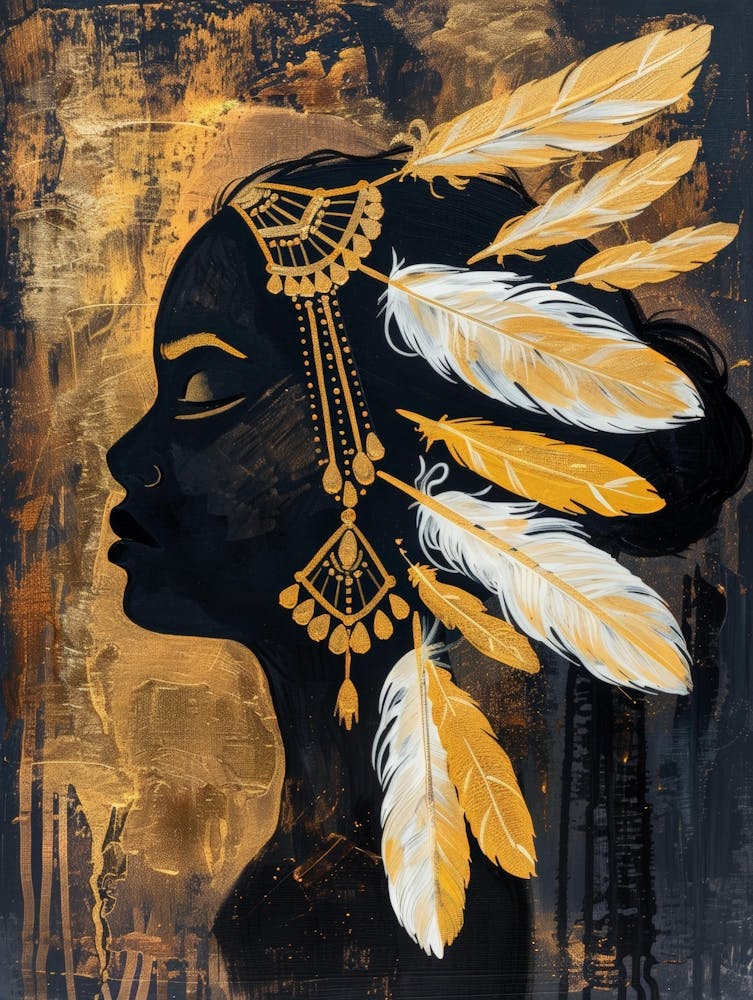 Woman with Leather Headdress 2