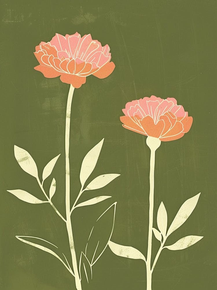Pink & Green Marigold 2