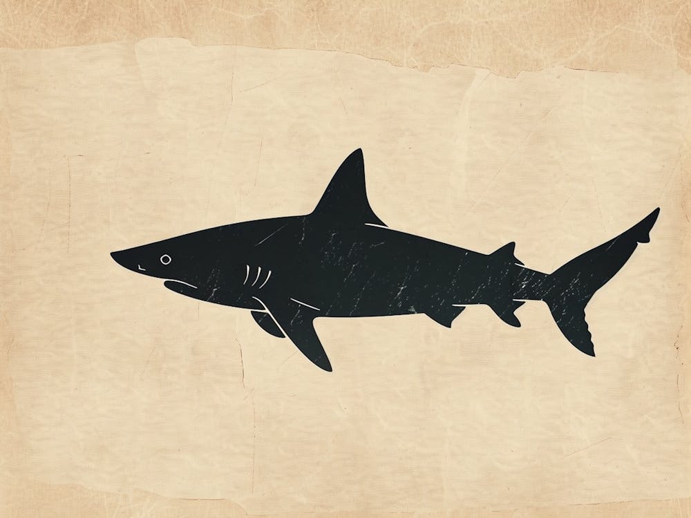 Whitetip Reef Shark Shark Shark Silhouette 1