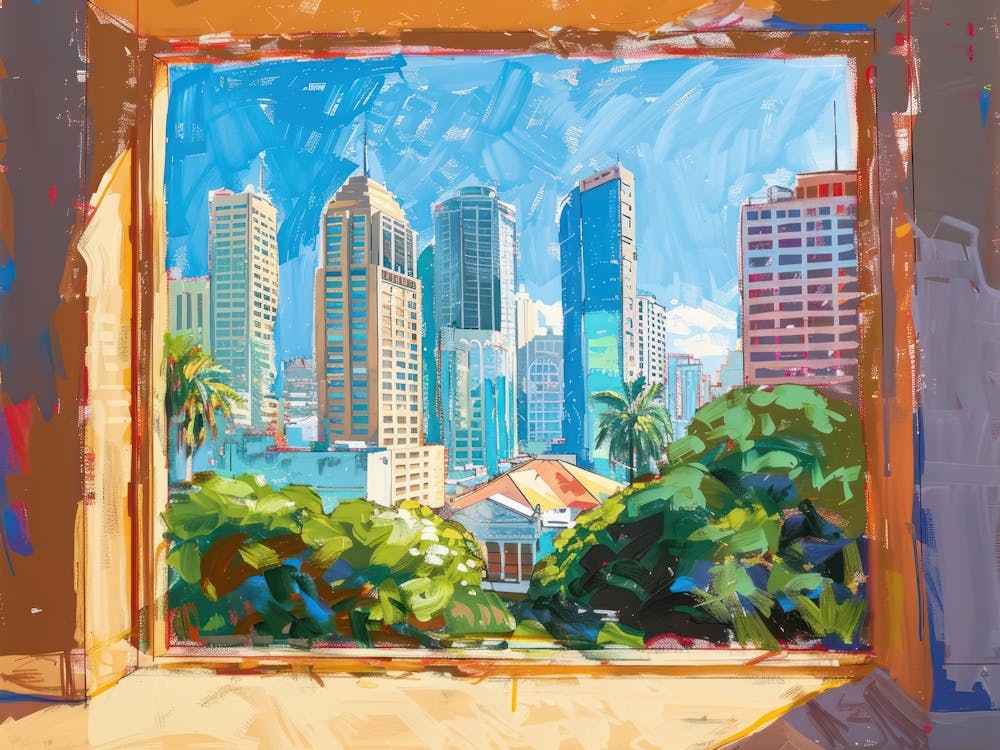 Sydney From The Window View Painting 1