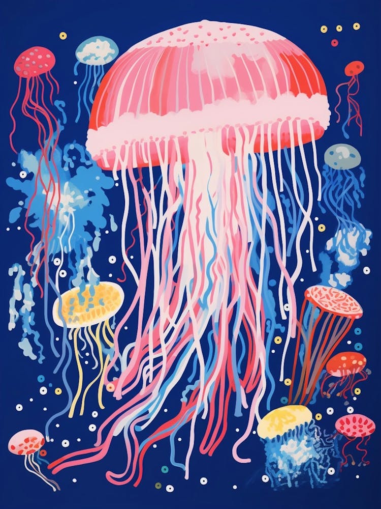 Jelly Fish Pop Art Retro Inspired 3