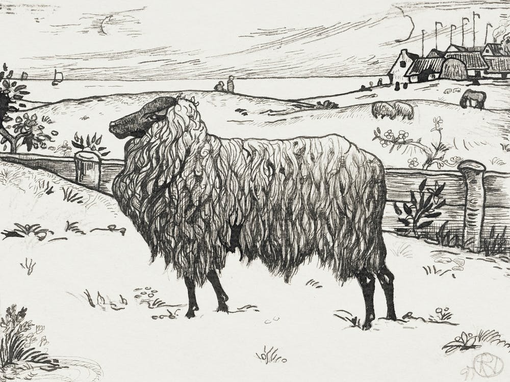 Sheep In A Coastal Landscape (1897), Richard Roland Holst