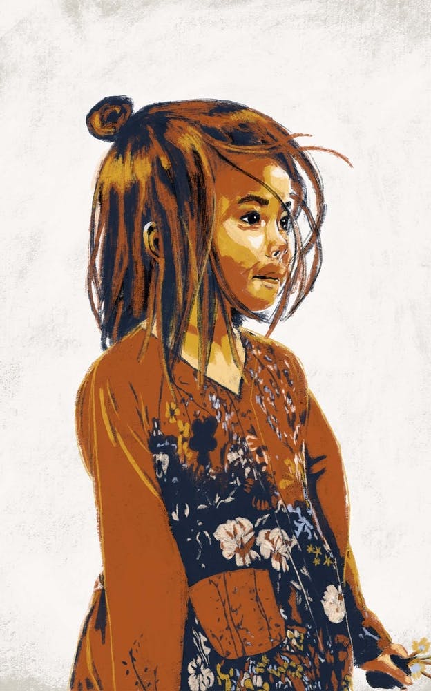 Girl Picking Flowers