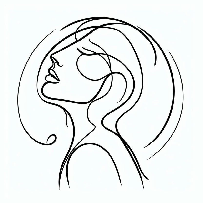 Line drawing of a Woman 1