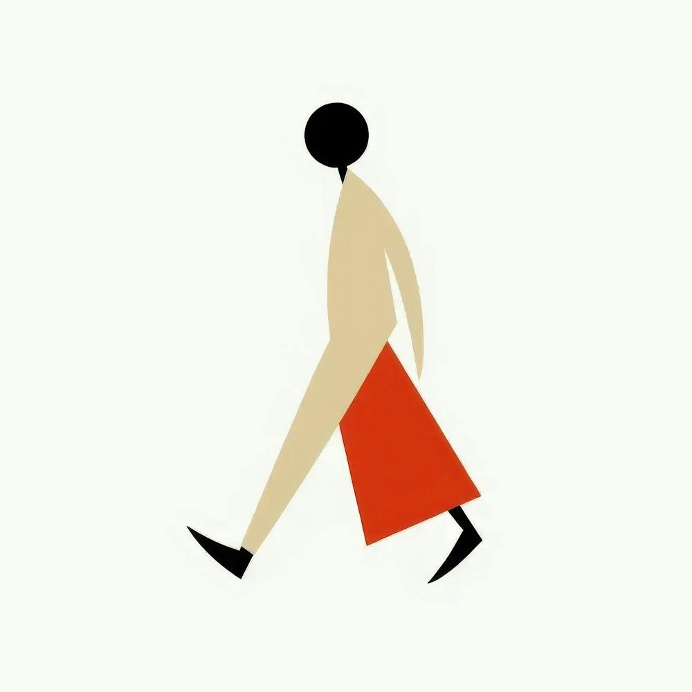 Illustration Eines Gehenden Mannes
